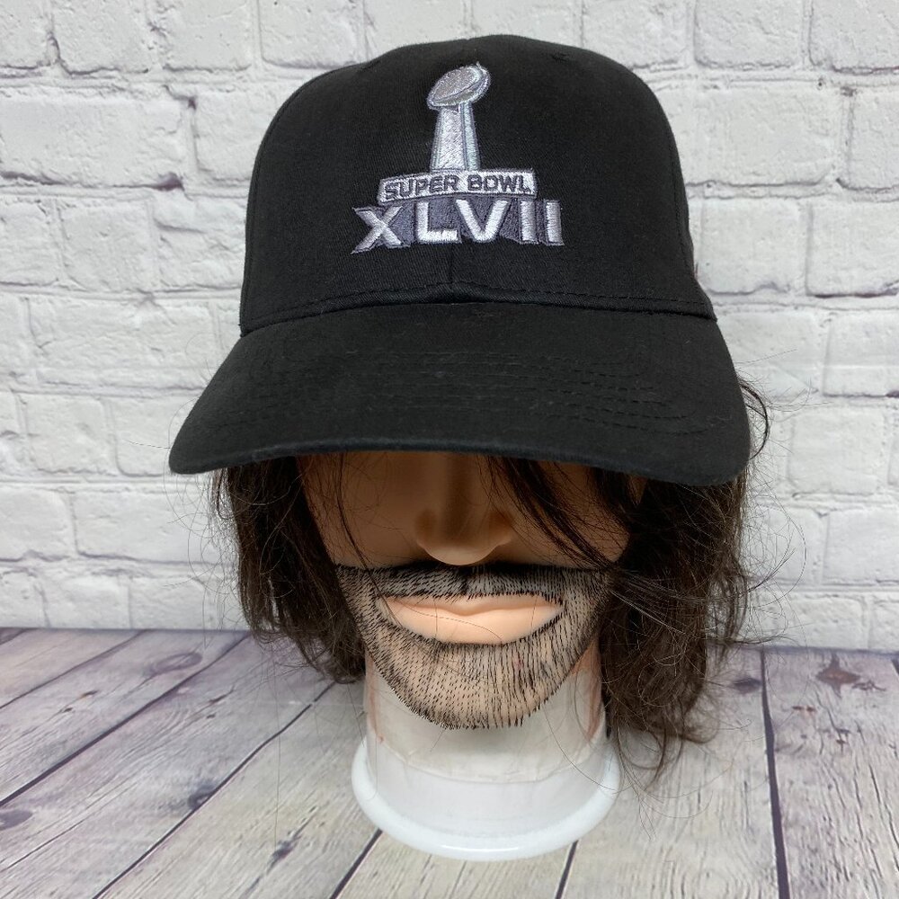 Pepsi Superbowl XLVII Football Dad Hat Cap Strap Back Black Dunbrooke Embroider